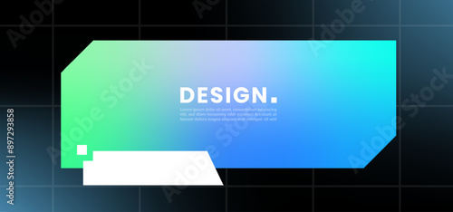 Futuristic element vector illustration. Colorful lower third video overlay.