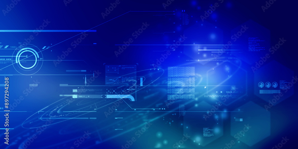 2d illustration Abstract futuristic electronic circuit technology background
2d illustration Abstract futuristic electronic circuit technology background