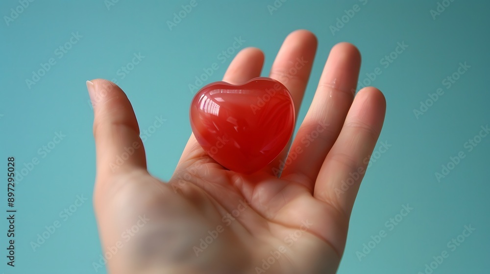 Hand Holding a Heart Shape: A hand holding a small heart-shaped object, symbolizing care and affection.
Hand Holding a Heart Shape: A hand holding a small heart-shaped object, symbolizing care and affection.