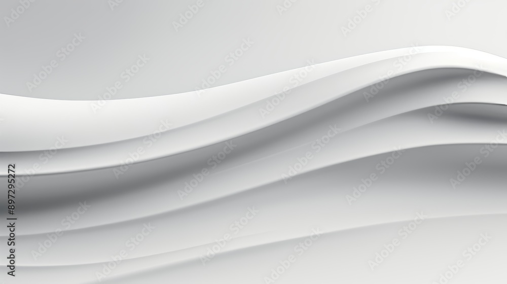 Minimalist modern white wave pattern background with elegant layered curves design concept Minimalist modern white wave pattern background with elegant layered curves design concept