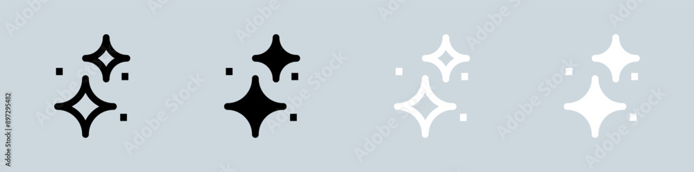 Highlight icon set in black and white. Favourite signs vector illustration. Highlight icon set in black and white. Favourite signs vector illustration.