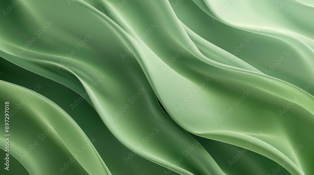 Soft green abstract waves forming fluid and calm design. Soft green abstract waves forming fluid and calm design.