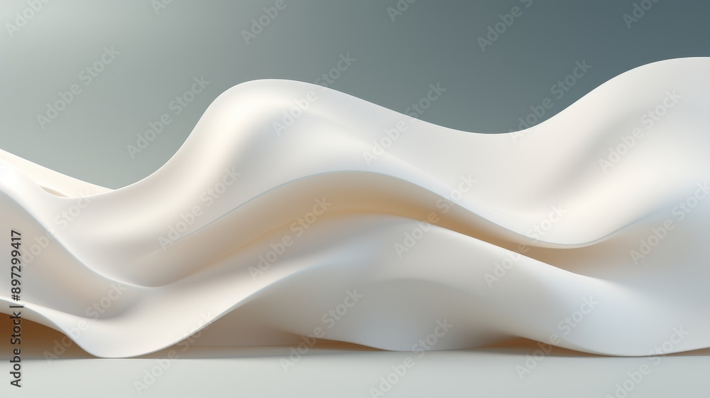 Minimalist white wave pattern background with elegant layered curves for a modern design concept Minimalist white wave pattern background with elegant layered curves for a modern design concept