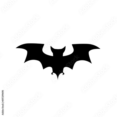 Halloween scary bat. Seamless vector background.