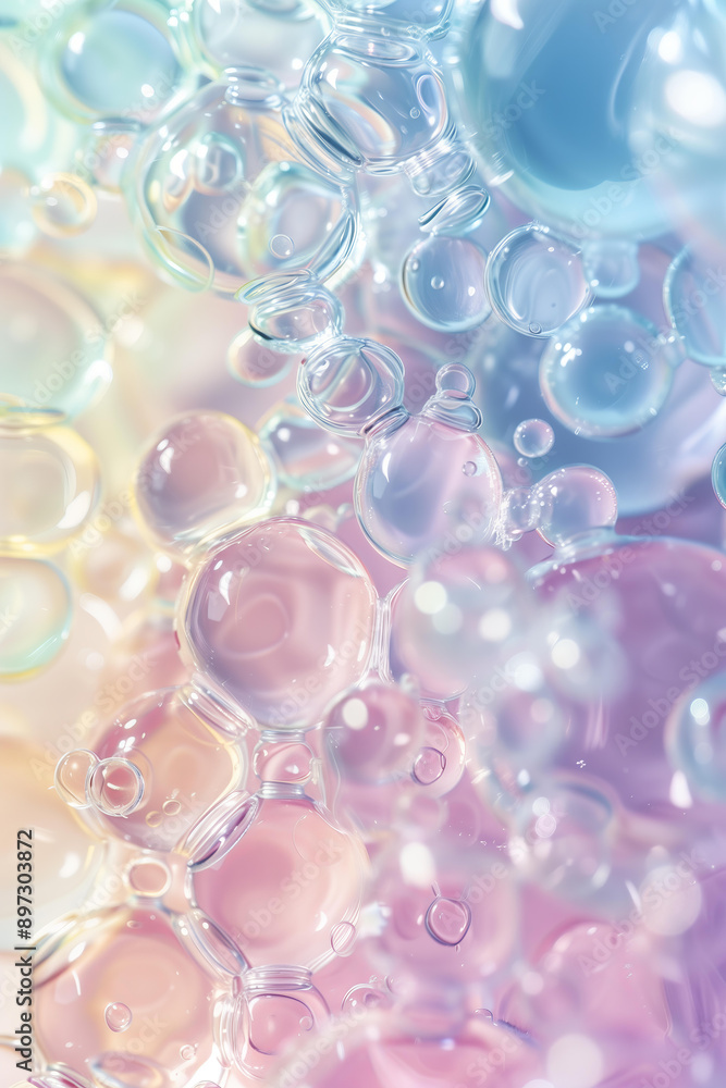 Abstract bubbles in various shades of pastel , creating an organic pattern Abstract bubbles in various shades of pastel , creating an organic pattern