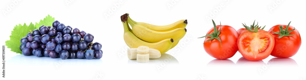 fresh collection fruits sweet isolated white background fresh collection fruits sweet isolated white background