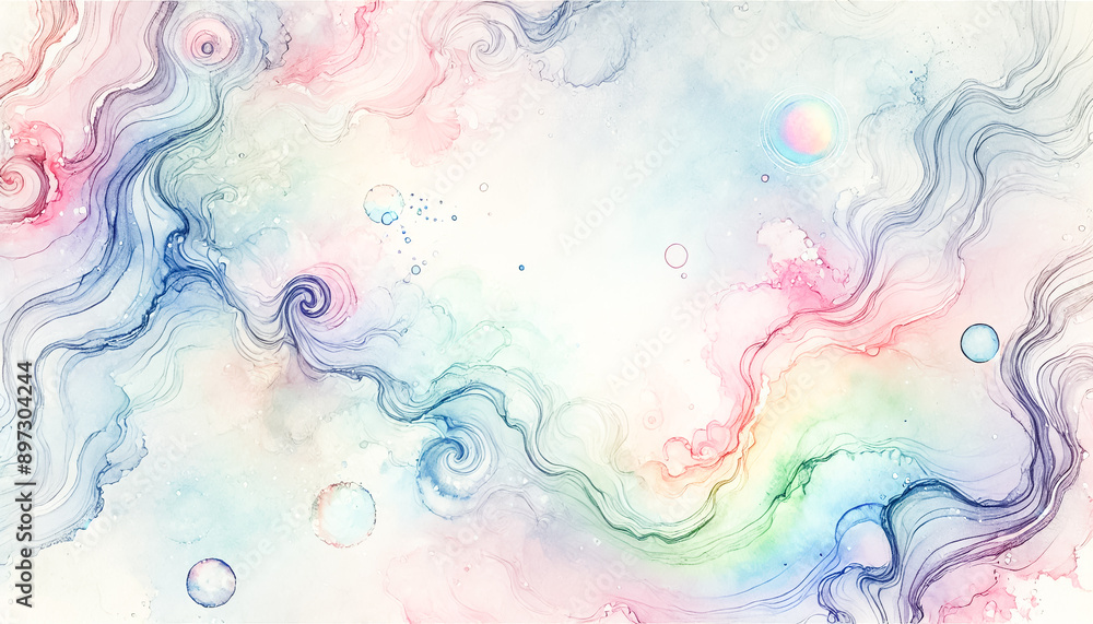 Serene Watercolor Rainbow Bleed Serene Watercolor Rainbow Bleed