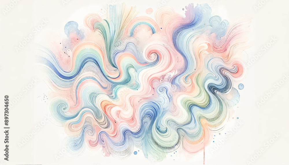 Serene Watercolor Rainbow Bleed Serene Watercolor Rainbow Bleed