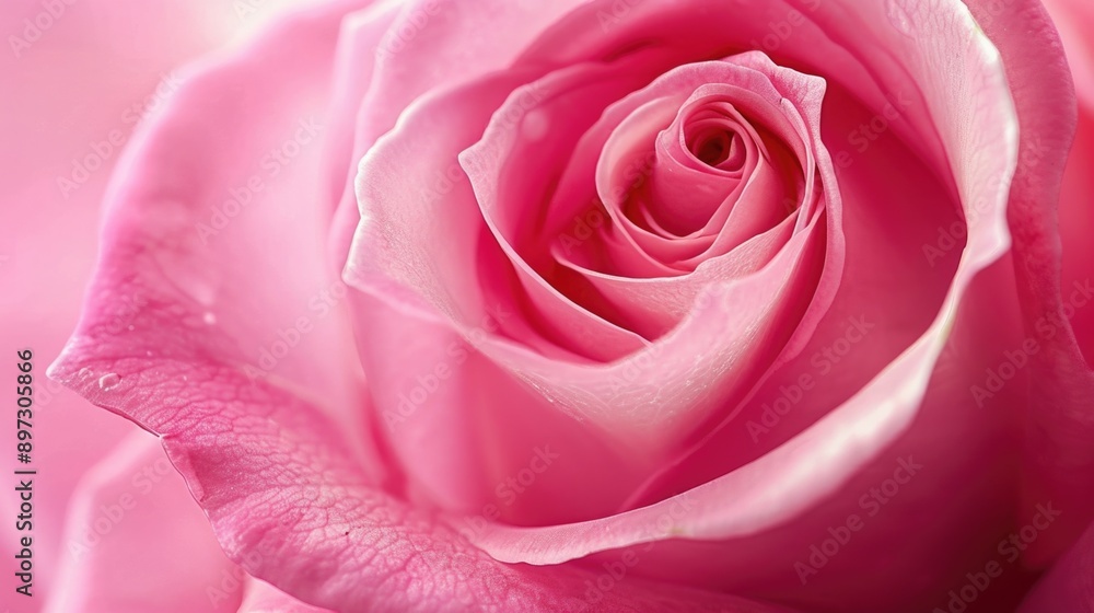 A close-up view of a pink rose with water droplets on its petals, great for beauty and nature themes A close-up view of a pink rose with water droplets on its petals, great for beauty and nature themes