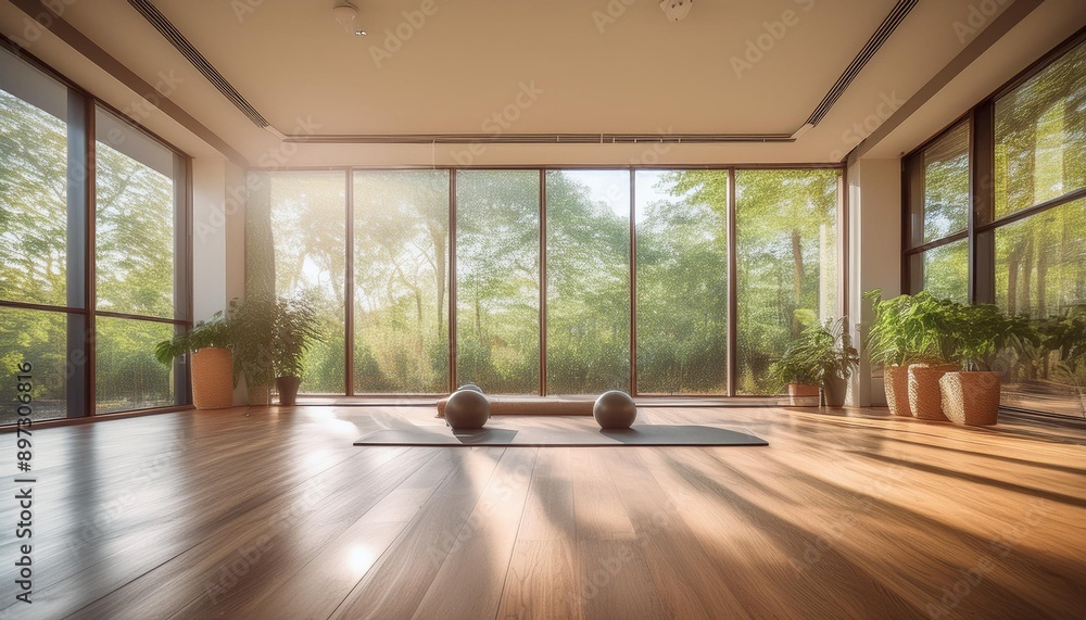 Fototapeta premium Yoga studio: yoga center.