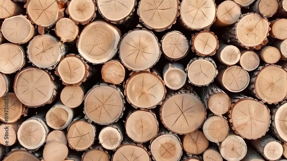 Collection Of Cut Logs Arranged In A Stack Collection Of Cut Logs Arranged In A Stack