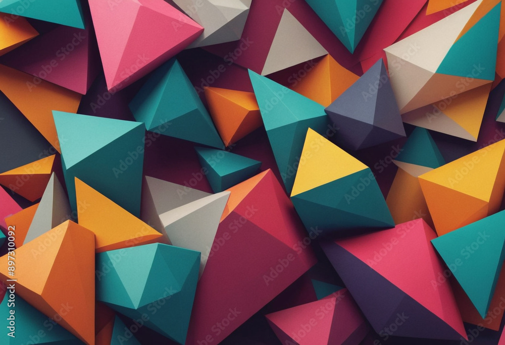 Abstract polygonal shapes in a dynamic layout. Abstract polygonal shapes in a dynamic layout.