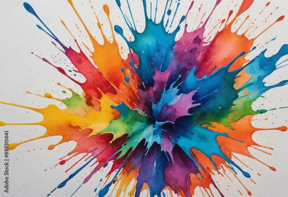 Artistic watercolor splash background. Artistic watercolor splash background.