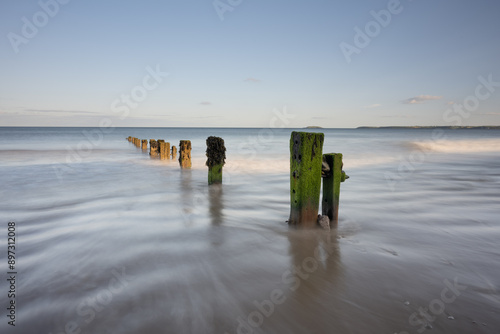 Youghal Strand Groynes on a warm summer evening 2