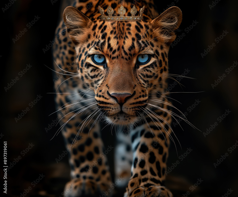 Leopard mit Krone Leopard mit Krone