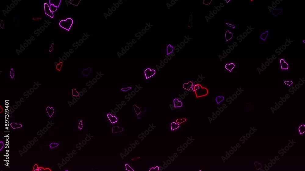 Colorful heart loop background material Colorful heart loop background material