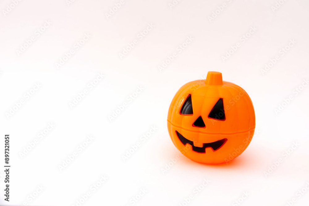 Fototapeta premium Halloween pumpkin on white background