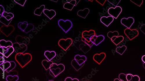 Colorful heart loop background material