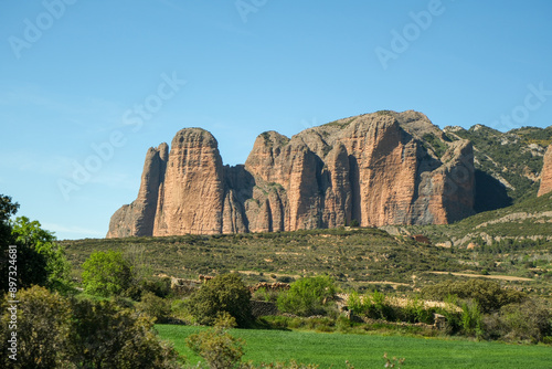Cliff Mallos de Riglos in Espagna 