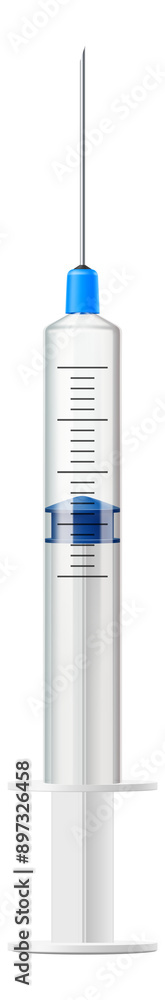 Realistic syringe mockup. Medical injection needle tool Realistic syringe mockup. Medical injection needle tool