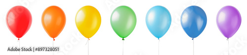Colorful ballons isolated on a transparent background	