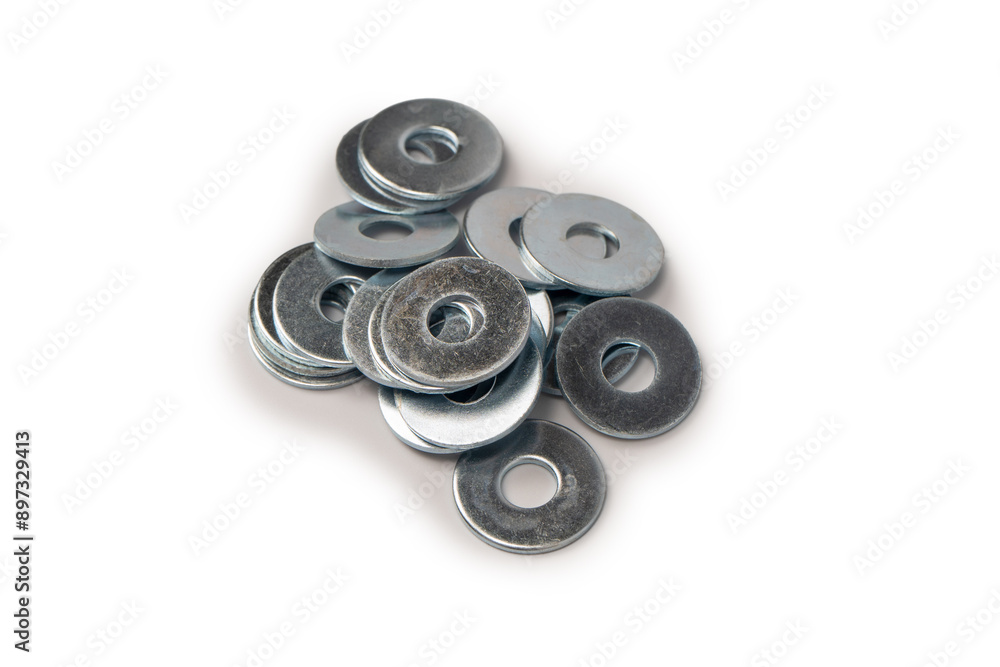 Metal washer isolated on a white background. Metal washer isolated on a white background.