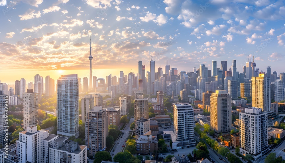 Obraz premium Toronto Skyline at Sunrise