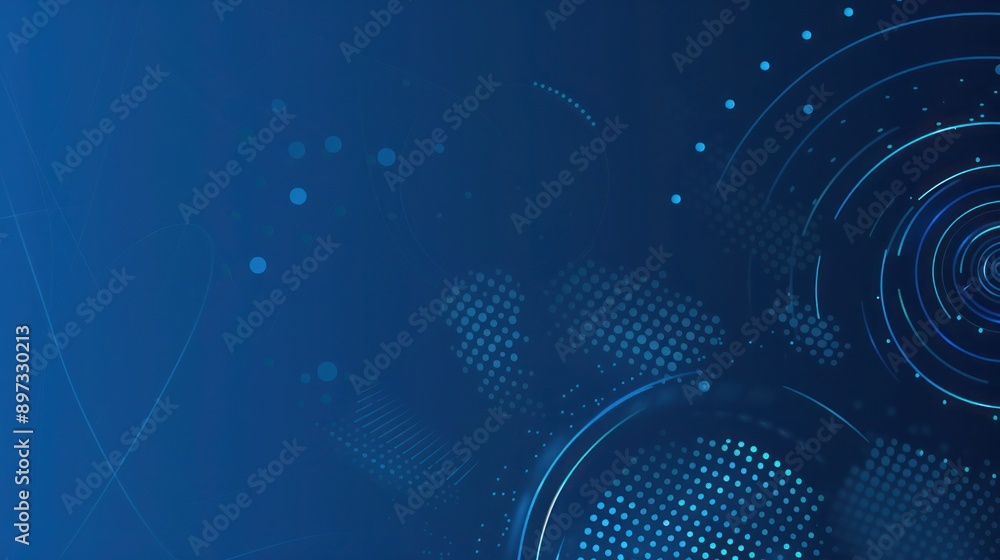 Obraz premium collection of Abstract blue backgrounds with geometric circles