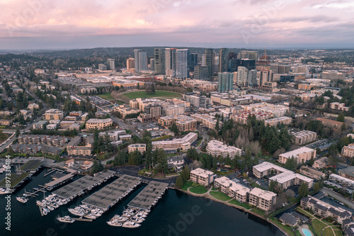 Wallpaper Mural Bellevue Washington from Above Torontodigital.ca