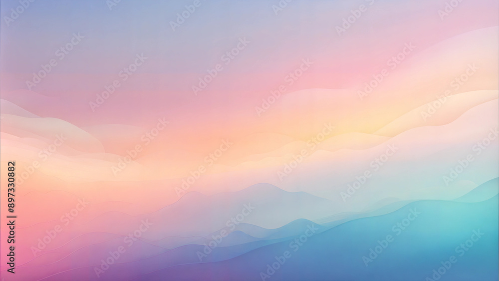 Abstract gradient background with soft pastel colors blending smoothly, dreamy and serene atmosphere Abstract gradient background with soft pastel colors blending smoothly, dreamy and serene atmosphere