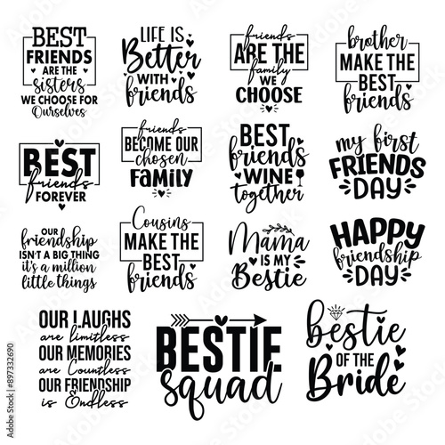 15 Best Friend SVG Design Bundle