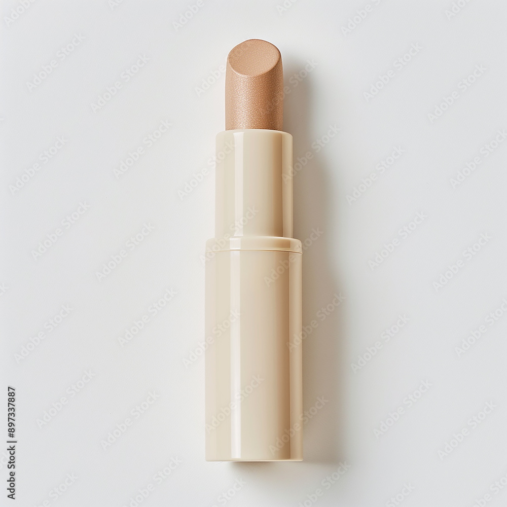 beige nude tube lip balm mockup isolated white background cosmetic product package beige nude tube lip balm mockup isolated white background cosmetic product package