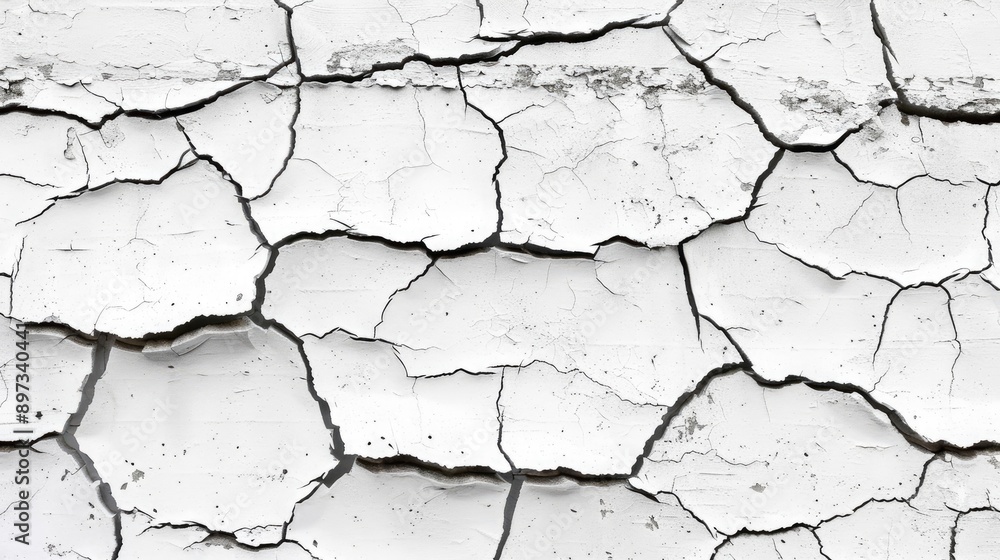 A close-up view of cracked earth in a desert landscape. The dry earth is cracked into a web of fissures A close-up view of cracked earth in a desert landscape. The dry earth is cracked into a web of fissures