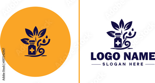 Medical clinic icon Health center Clinic Medical office flat logo sign symbol editable vector