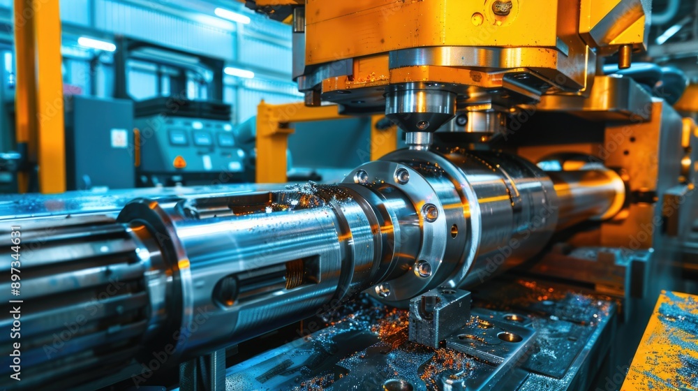 Machine working on metal Machine working on metal