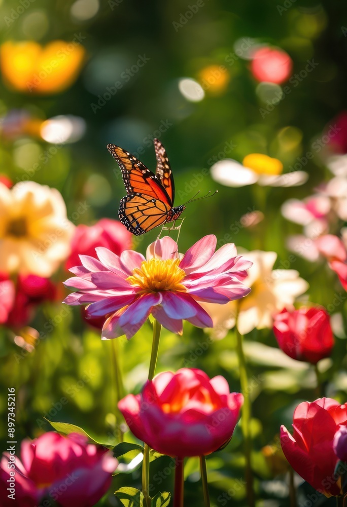 vibrant blooms radiating light serene garden landscape filled colorful flowers lush greenery, nature, petals, beauty, illumination, plants, floral, scene vibrant blooms radiating light serene garden landscape filled colorful flowers lush greenery, nature, petals, beauty, illumination, plants, floral, scene