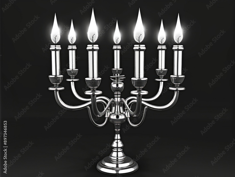 Candlelight with Five Lit Candles Candlelight with Five Lit Candles