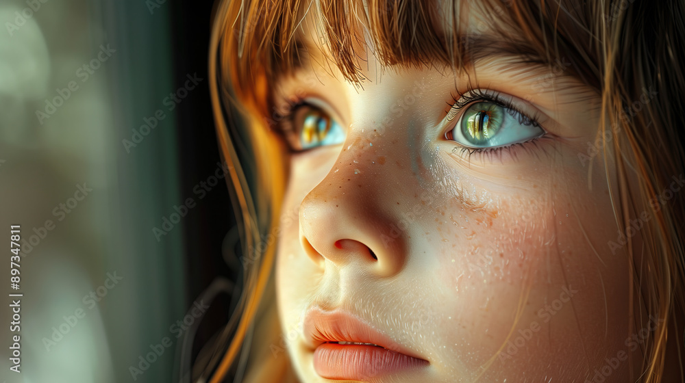 Tearful Farewell: Children Moving Again and Saying Goodbye. Non-existent person. Tearful Farewell: Children Moving Again and Saying Goodbye. Non-existent person.