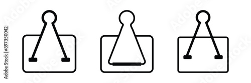 Paper Clip Office Vector Design Isolated on White, paper clip isolated on white, paper clip isolated, paper clip icon. Eps 10.