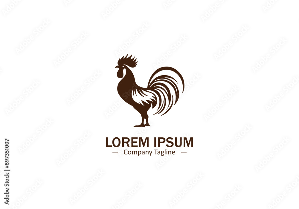 Obraz premium Rooster Vector Design Ideal for Dynamic and Energetic Brands
