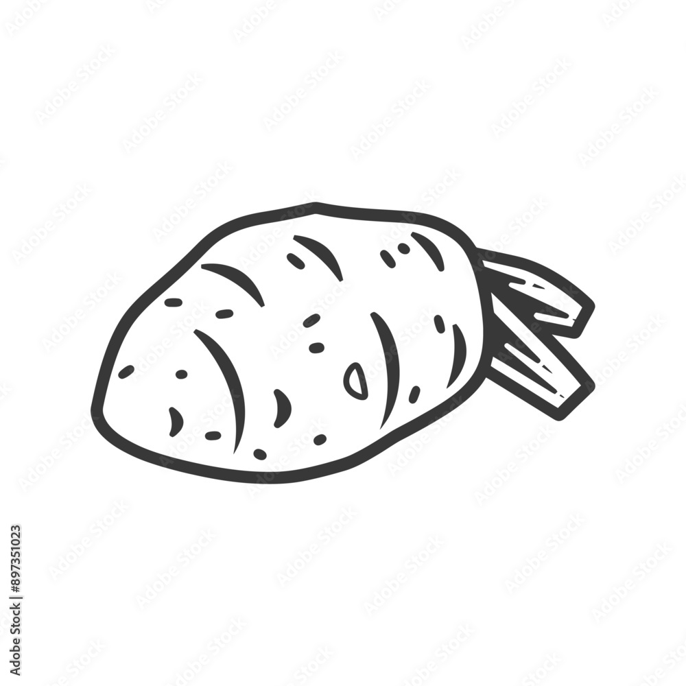 Hand drawn Illustration of a Single Carrot Hand drawn Illustration of a Single Carrot