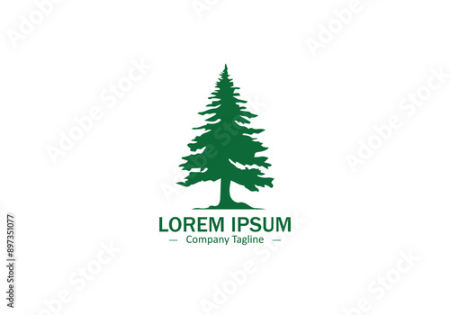 Tree Icon Vector for Organic Food and Agriculture Branding