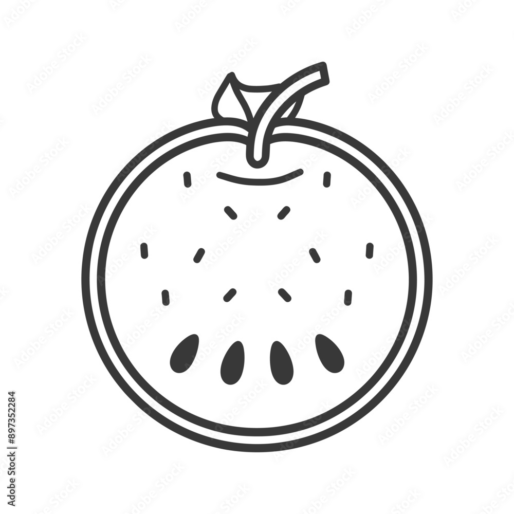 Obraz premium Half of a Watermelon with Seeds