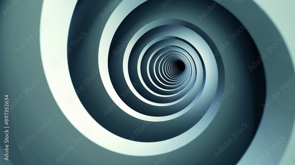 Abstract background with mesmerizing spiral shape in blue, green, and white colors, evoking a futuristic and psychedelic design Abstract background with mesmerizing spiral shape in blue, green, and white colors, evoking a futuristic and psychedelic design