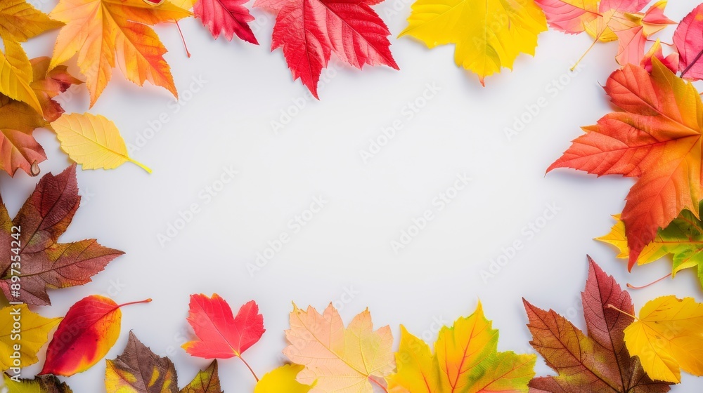 autumn leaves frame 