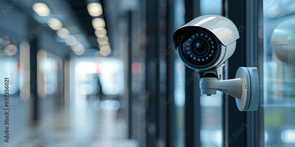 cctv security camera, camera installed on the wall of a private wooden house cctv security camera, camera installed on the wall of a private wooden house
