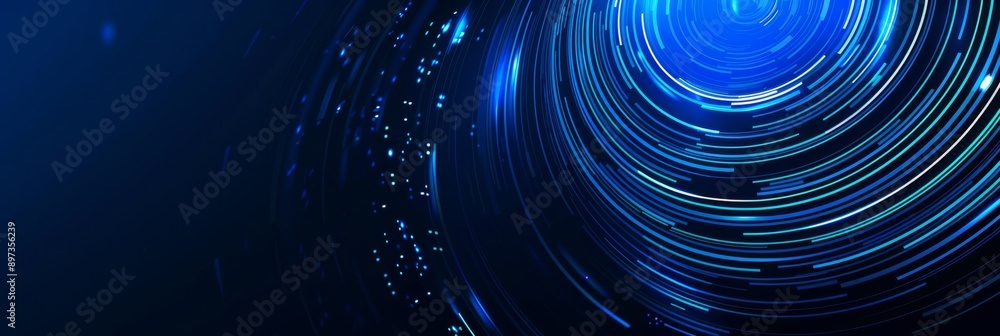 Digital design in blue swirl light, ideal for hightech themes and abstract art. Cosmic and cyber elements Digital design in blue swirl light, ideal for hightech themes and abstract art. Cosmic and cyber elements