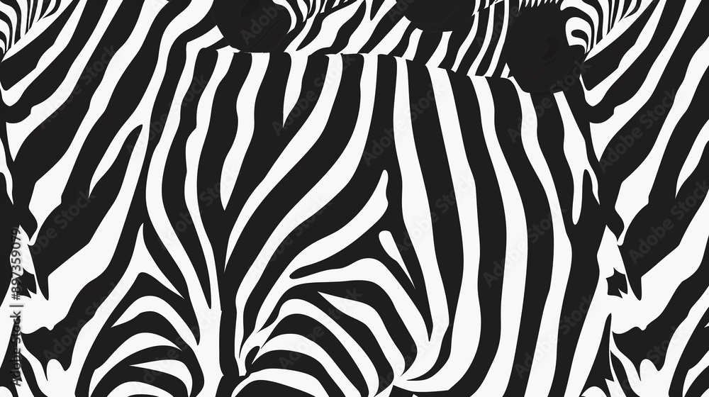 Wild Zebra Wave Pattern with black and white. Trendy Stylish Abstract Background.
 