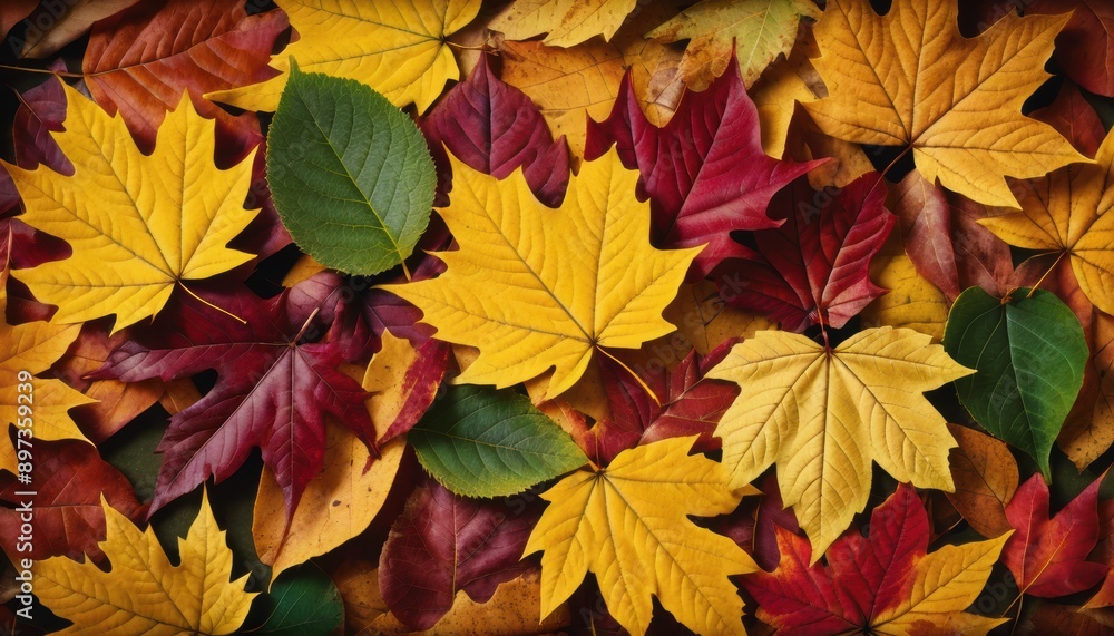 environment, A Multitude of Autumn Leaves in a Mosaic Arrangement. environment, A Multitude of Autumn Leaves in a Mosaic Arrangement.