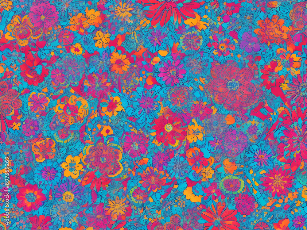 pattern with flowers,Ai generated pattern with flowers,Ai generated